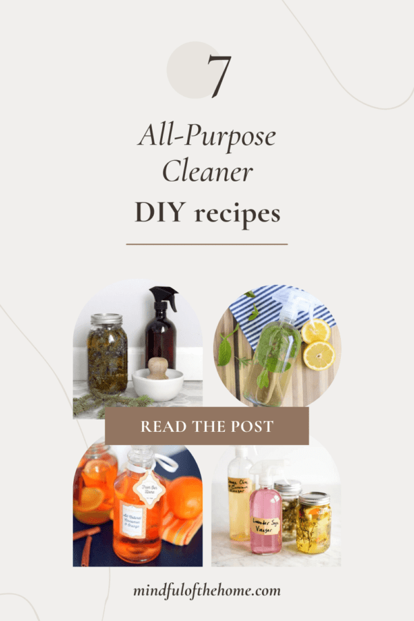 7 Natural All-Purpose Cleaner Recipes To Make at Home - Mindful of the Home