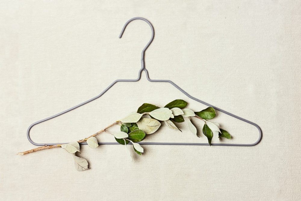 clothing hanger with tree branch