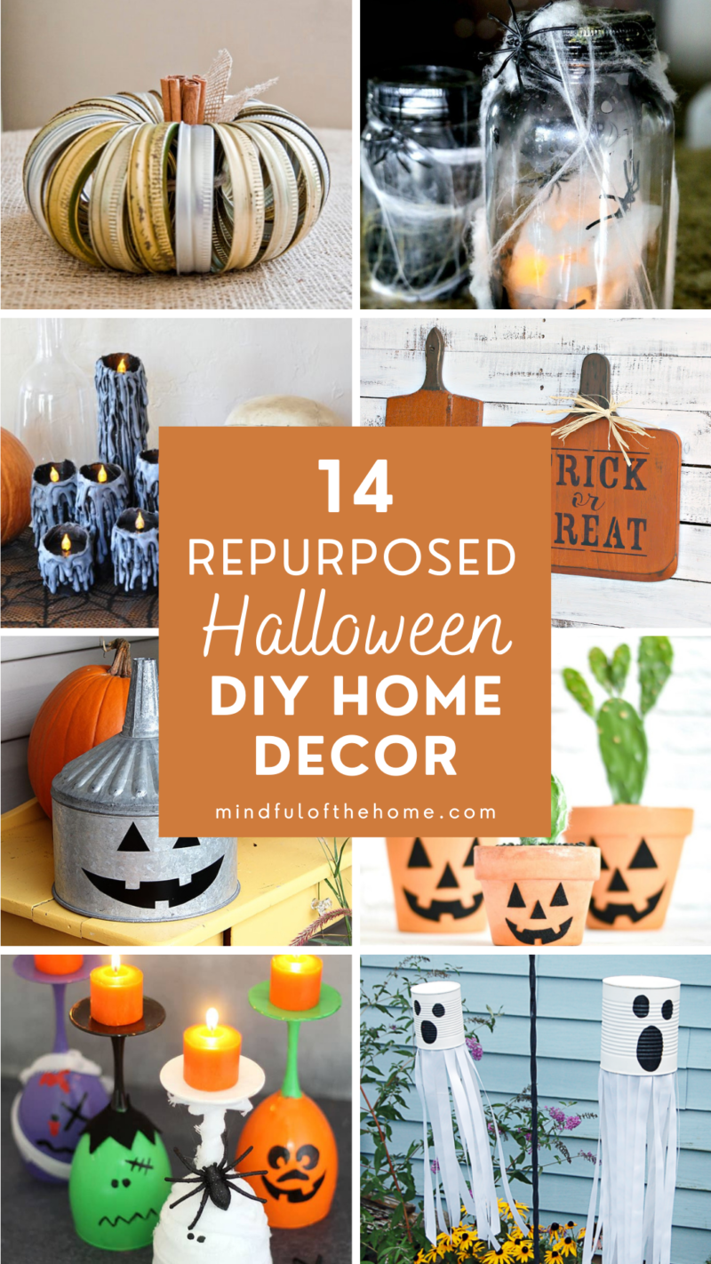 14 DIY Halloween Decor Using Upcycled Items - Mindful of the Home